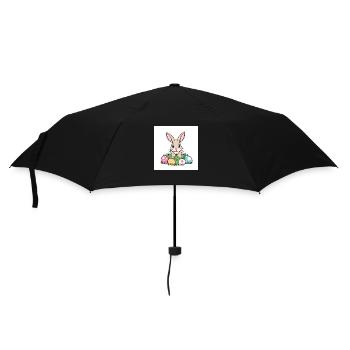 „Ostereierjagd beginnt!“ - Regenschirm (klein) - Schwarz - Vorne
