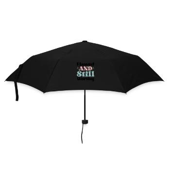 Unperfekt, aber wertvoll - Regenschirm (klein) - Schwarz - Vorne