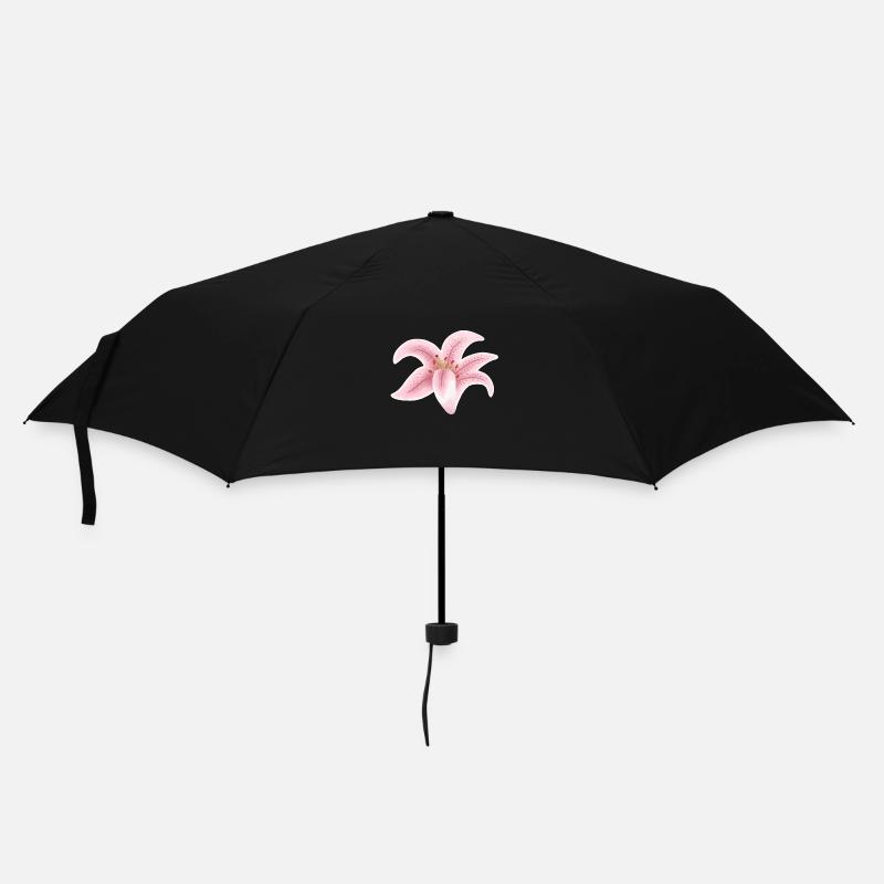 fleur de lys rose - Parapluie standard - noir