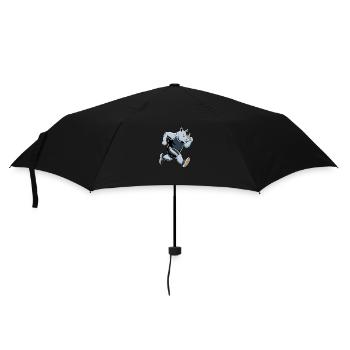 Energiegeladener Nashorn-Athlet - Regenschirm (klein) - Schwarz - Vorne