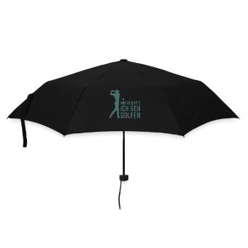 Rentner Mit Schwung Golfsport Golfen Golfspieler - Regenschirm (klein) - Schwarz - Vorne