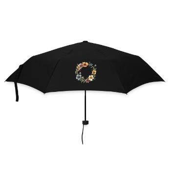 Couronne de fleurs - Parapluie standard - noir - Devant