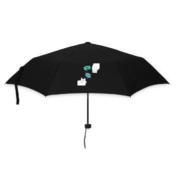 Cats that speak English and Chinese - Umbrella (small) - black - Front