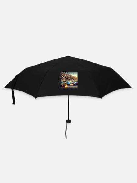 Race cars near finish - Umbrella (small) - black