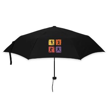 Tennis Vintage Rétro Joueur de Tennis Sport Hobby - Parapluie standard - noir - Devant