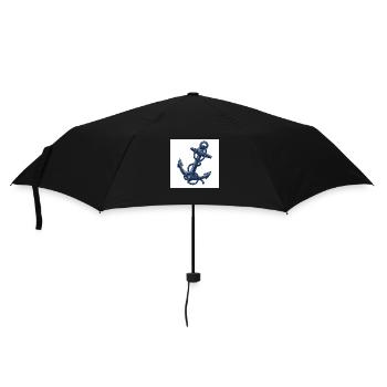 Schiffsanker: Symbol der Sicherheit und Freiheit - Regenschirm (klein) - Schwarz - Vorne