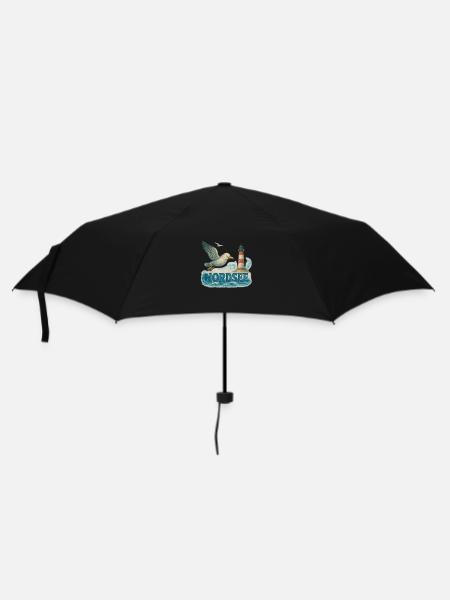 Nordsee - Regenschirm (klein) - Schwarz