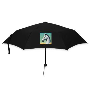 2024 Horse NFT Head Comic High Definition - Umbrella (small) - black - Front