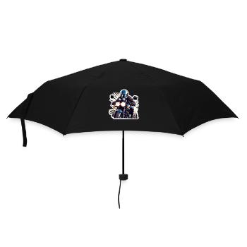 Retro Speed Biker - Regenschirm (klein) - Schwarz - Vorne