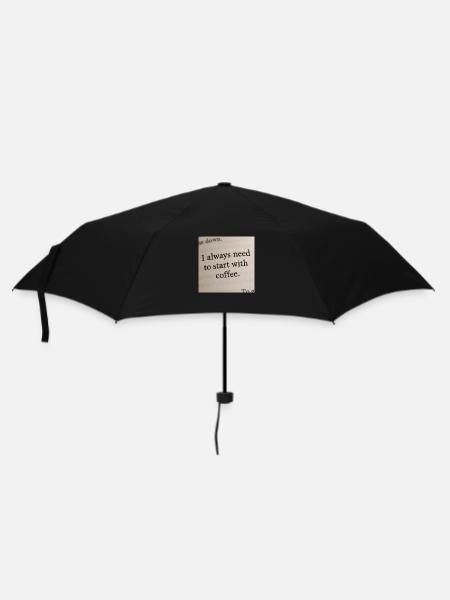 Book page - I always start with coffee - Umbrella (small) - black