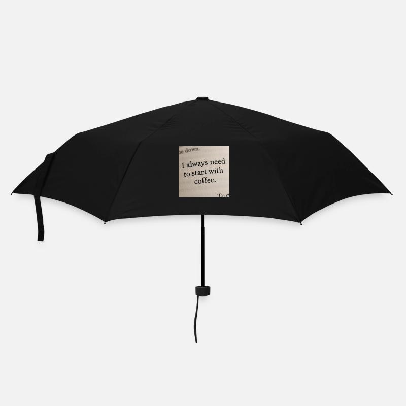 Book page - I always start with coffee - Umbrella (small) - black