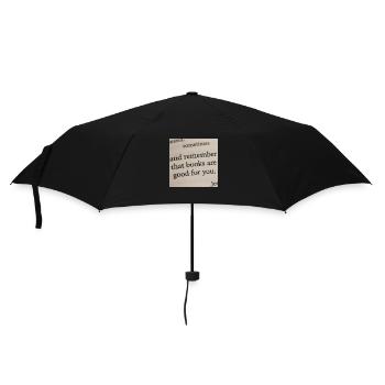 Page du livre - Les livres sont bons pour la santé - Parapluie standard - noir - Devant