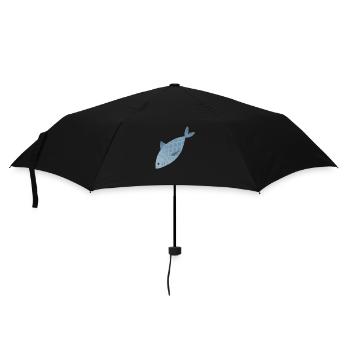 Poisson bleu - Parapluie standard - noir - Devant