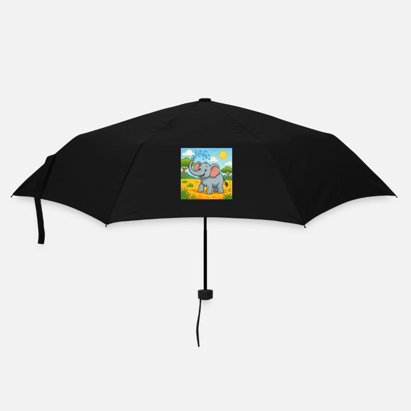 Elephantastic - Regenschirm (klein) - Schwarz