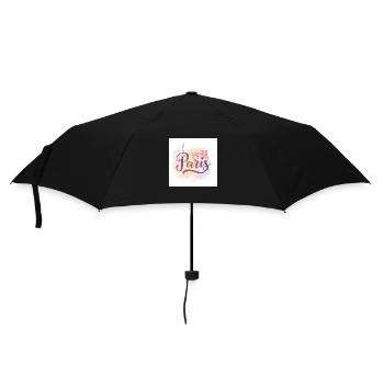Paris Aquarell - Regenschirm (klein) - Schwarz - Vorne