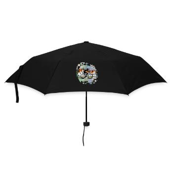 Radfahrer - Regenschirm (klein) - Schwarz - Vorne