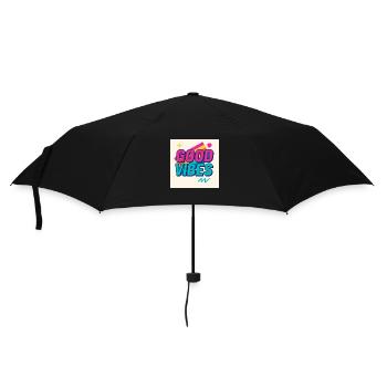 Good Vibe.s – Classic Feel - Regenschirm (klein) - Schwarz - Vorne