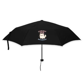 Bin nicht dick - Regenschirm (klein) - Schwarz - Vorne