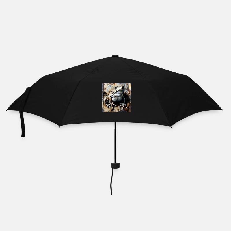 Graffiti Toad Toad Frog Rust Metal Urban - Umbrella (small) - black