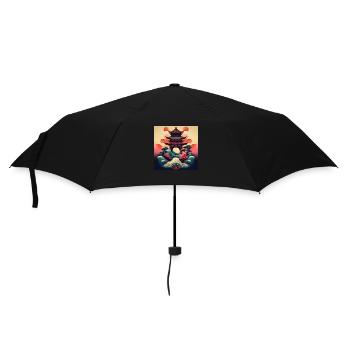 Artistic Japanese Pagoda: Bold Traditional Design - Umbrella (small) - black - Front