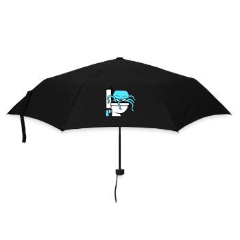 Octopus in Toilet Toilet Toilet Toilet Bowl Toilet Flush - Umbrella (small) - black - Front
