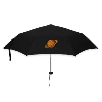 Retro Planet Saturn – Vintage Space Design - Umbrella (small) - black - Front