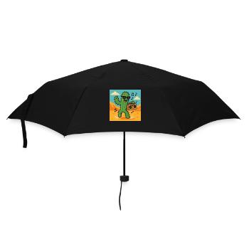 Cactus DJ – Le King du Désert - Parapluie standard - noir - Devant
