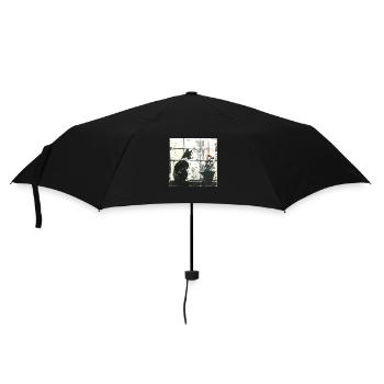Graffiti Cat Flowerpot Window Street Art bw - Umbrella (small) - black - Front
