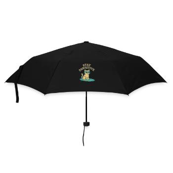 Stay Pawsitive – Cool Cat Vibes - Umbrella (small) - black - Front