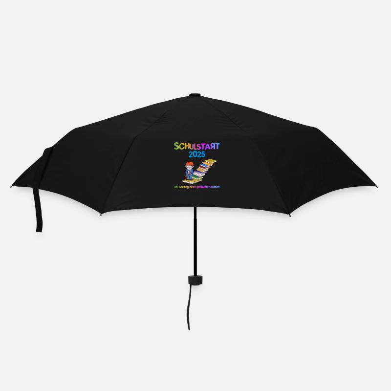 Schulstart 2025 - Regenschirm (klein) - Schwarz