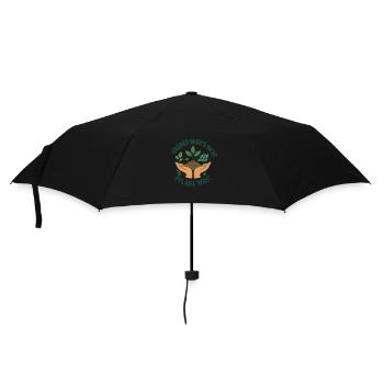 Gruener wird s nicht pflanz was - Regenschirm (klein) - Schwarz - Vorne