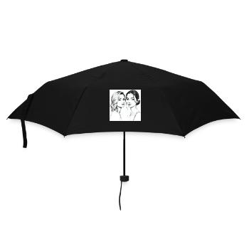 Elegante Frauenportraits in Schwarz-Weiß - Regenschirm (klein) - Schwarz - Vorne
