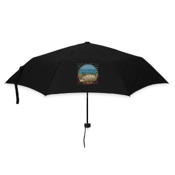 Igel - Regenschirm (klein) - Schwarz - Vorne