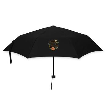 Team Bride – Retro Style für die Mädelscrew - Regenschirm (klein) - Schwarz - Vorne