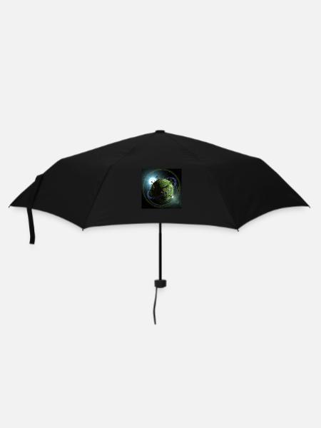 Erde im Weltall Green - Regenschirm (klein) - Schwarz