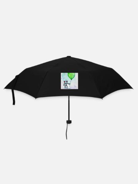 Robot with balloon - Umbrella (small) - black