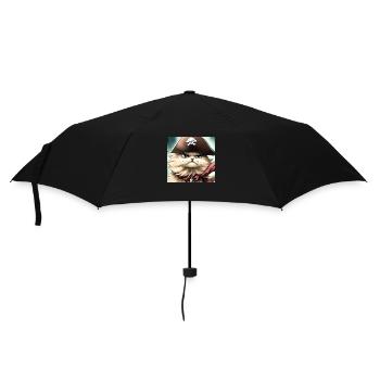 Persian cat Negan as a pirate in anime style - Umbrella (small) - black - Front