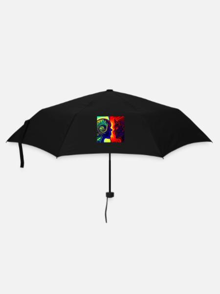 Dialektik zwischen Gut und Böse - Regenschirm (klein) - Schwarz