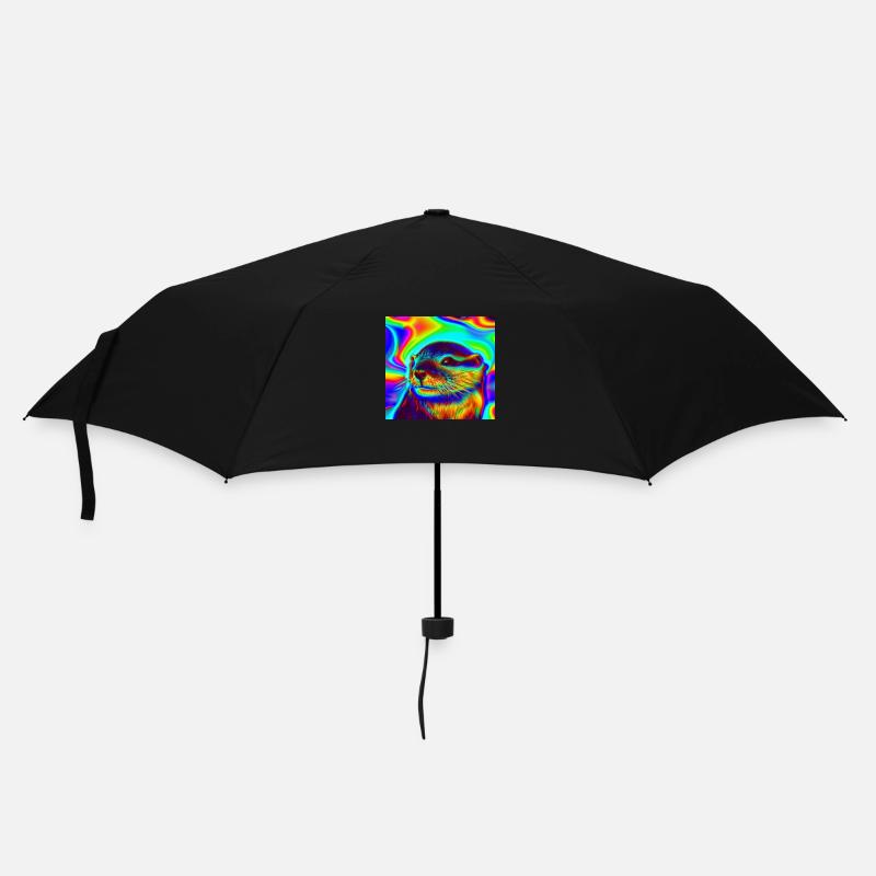 Der Otter - Regenschirm (klein) - Schwarz