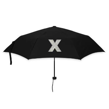 X, lettre, initiale, monogramme, - Parapluie standard - noir - Devant
