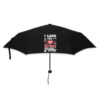 Romantisch Paar Große Liebe - Regenschirm (klein) - Schwarz - Vorne