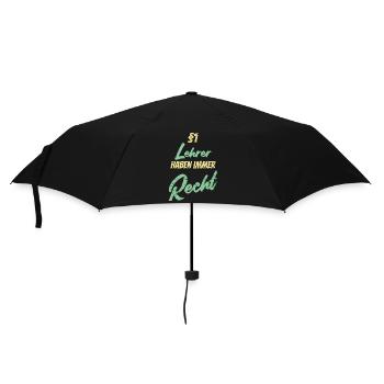 §1 Lehrer haben immer Recht - Regenschirm (klein) - Schwarz - Vorne