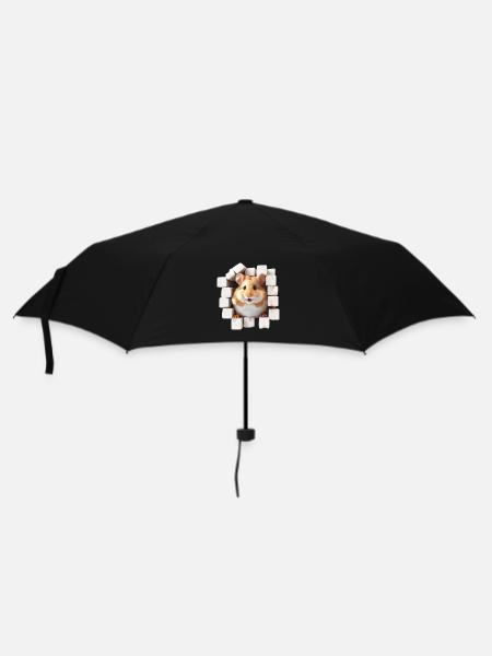 Hamster kommt durch die Wand für eine Hamster - Regenschirm (klein) - Schwarz