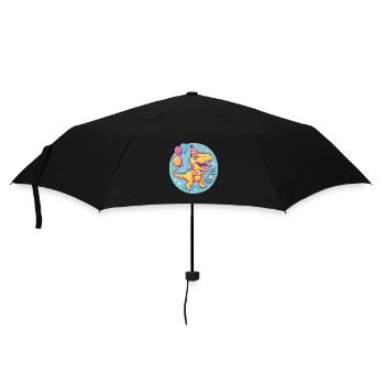 dinosaure t-rex anniversaire bébé - Parapluie standard - noir - Devant
