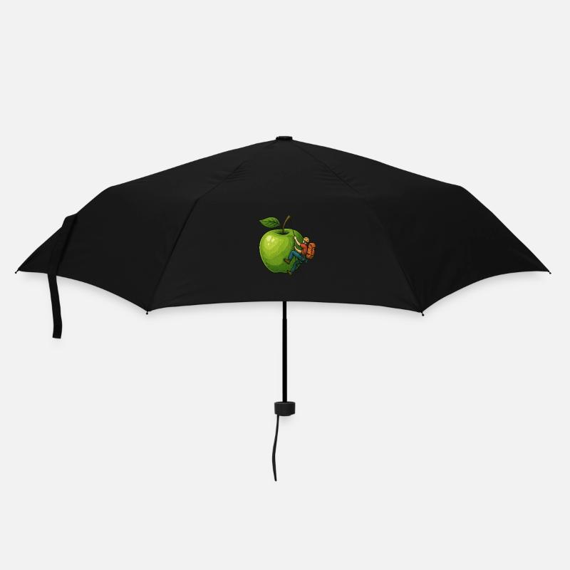Mountaineers and a green apple - Umbrella (small) - black