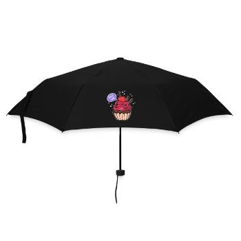 Sweets Statement Cupcake Baking Snacking - Umbrella (small) - black - Front
