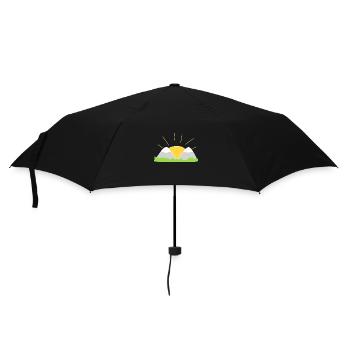 sun mountains nature mountain shapes - Umbrella (small) - black - Front