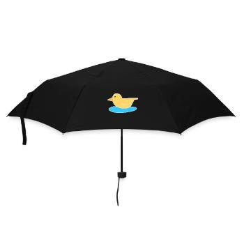 duck bird flying animal symbol water - Umbrella (small) - black - Front