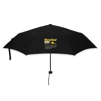 Immobilienmakler Realtor Definition - Regenschirm (klein) - Schwarz - Vorne