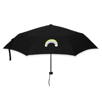 regenbogen symbol wolken - Regenschirm (klein) - Schwarz - Vorne